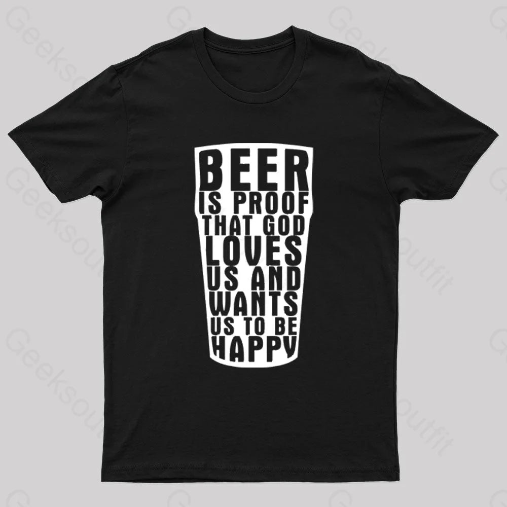 Benjamin Franklin Beer Quote Geek T-Shirt