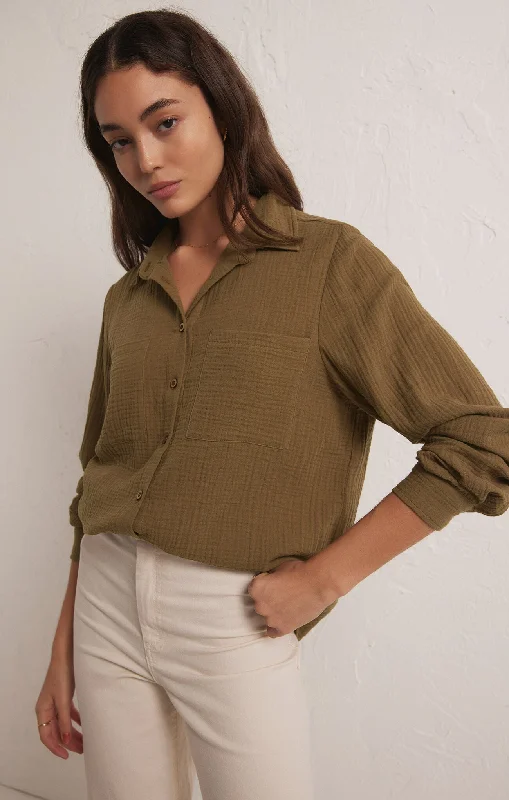 Kaili Button Up Gauze Top