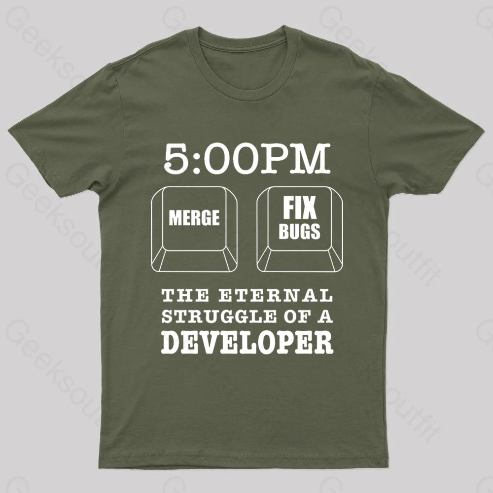 Developer Struggles Meme Sticker Nerd T-Shirt