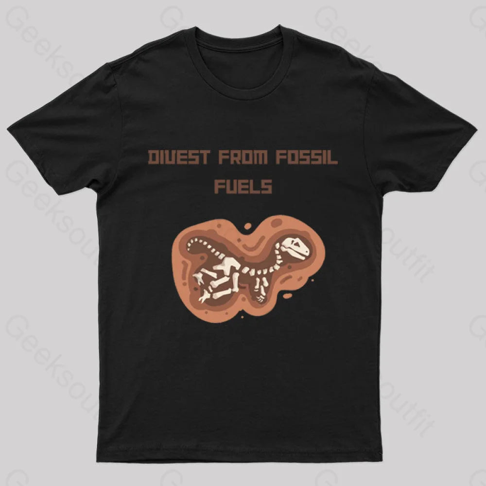 Divest From Fossil Fuel Nerd T-Shirt