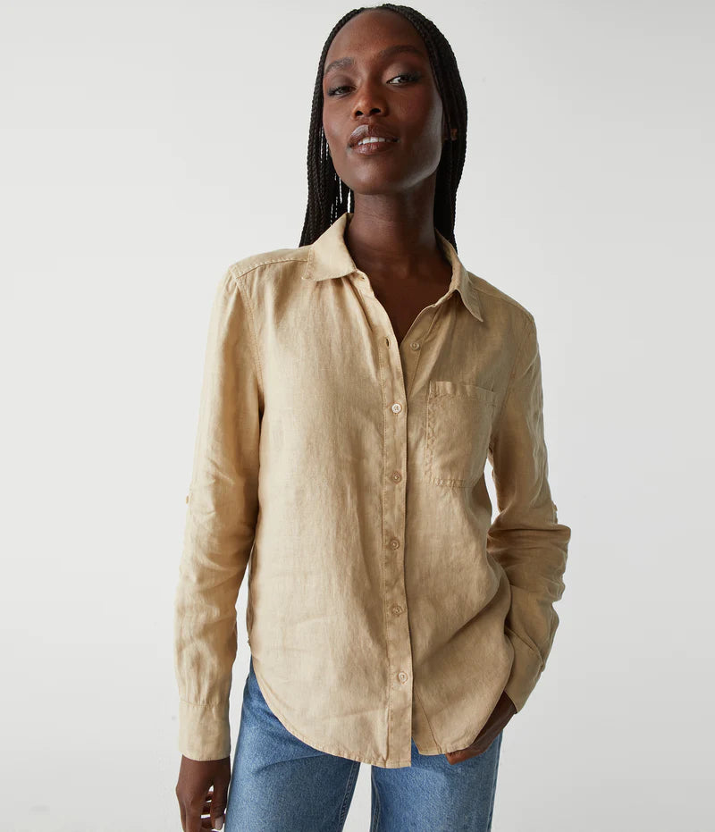 Spencer Linen Button Down Top