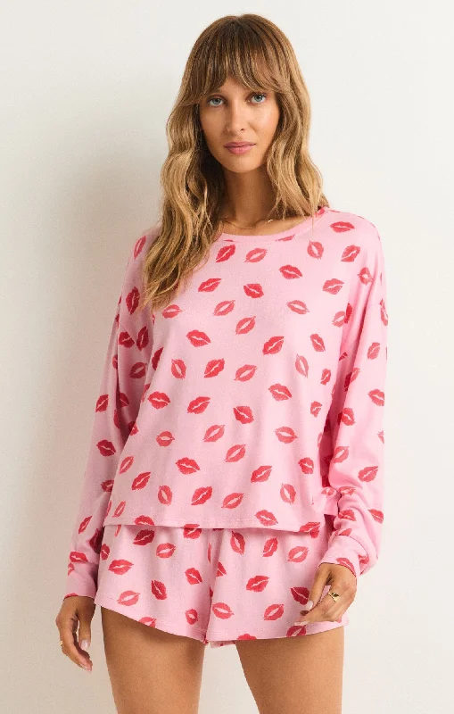 Pucker Up Kisses Long Sleeve Top