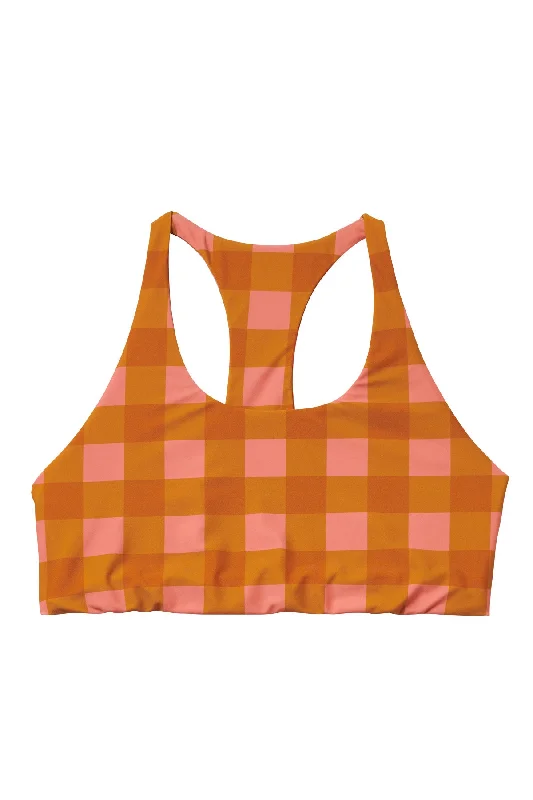 Women's Sports Bra / Seaside Gingham