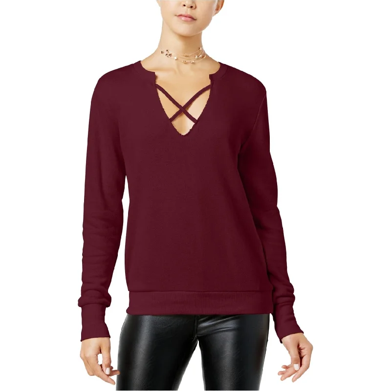 Almost Famous Womens Strappy Front Sweatshirt