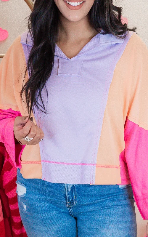 Popping that Color Long Sleeve Knit Top