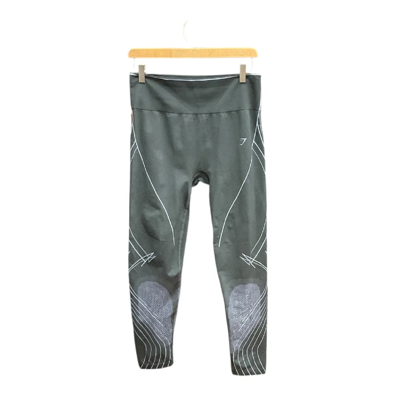 Athletic Leggings By Gym Shark In Grey, Size: Xxl