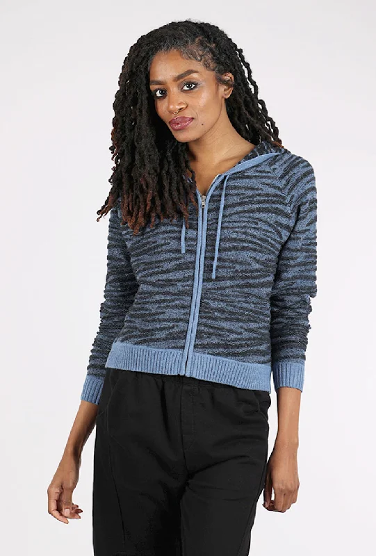 Drago Zip Sweater, Denim