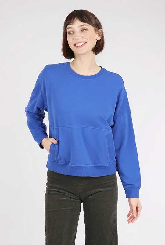 Boxy Oversized Sweatshirt, Cobalt