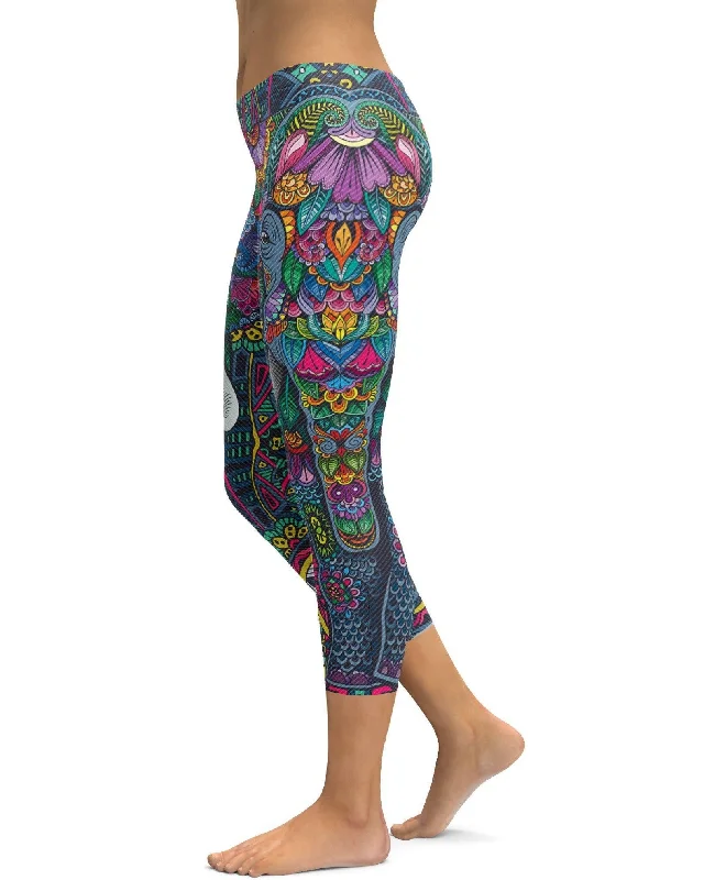 Colorful Elephant Capris