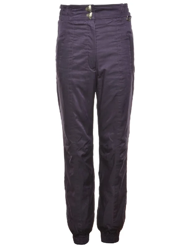 Purple High-Waist Ski Trousers - W28 L31