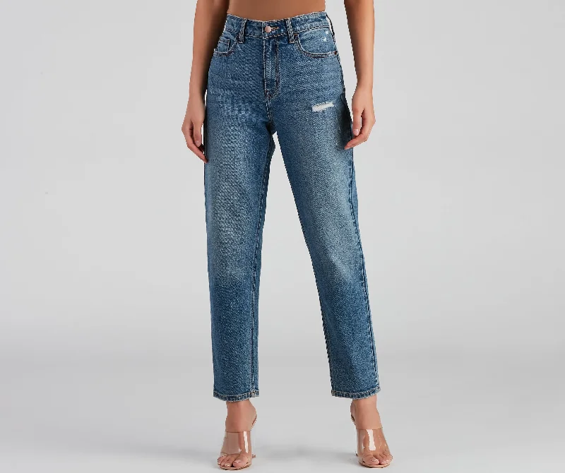 High-Rise Classic Straight-Leg Jeans