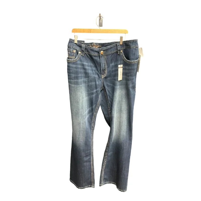 Jeans Boot Cut By Seven 7 In Blue Denim, Size: 22