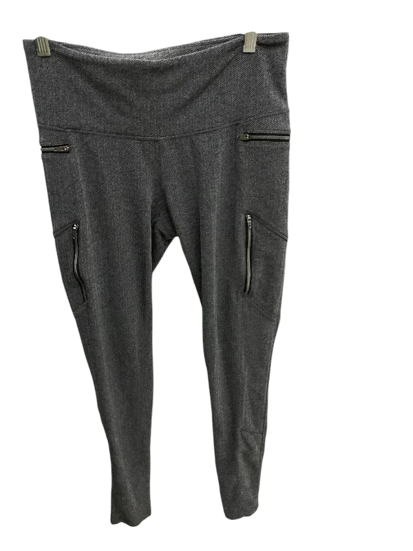 Athletic Leggings By Athleta In Charcoal, Size: M