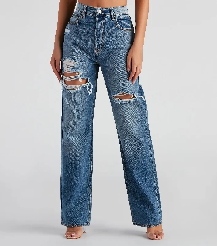 Straight Forward High Rise Boyfriend Jeans