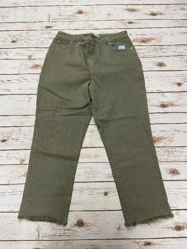 Jeans Straight By Loft In Green Denim, Size: 10