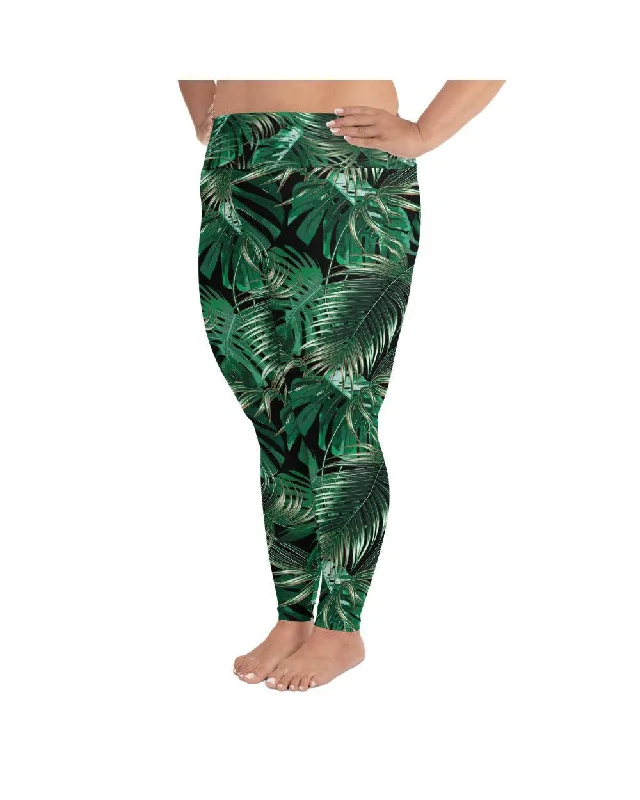 Palm Tree Plus Size Leggings