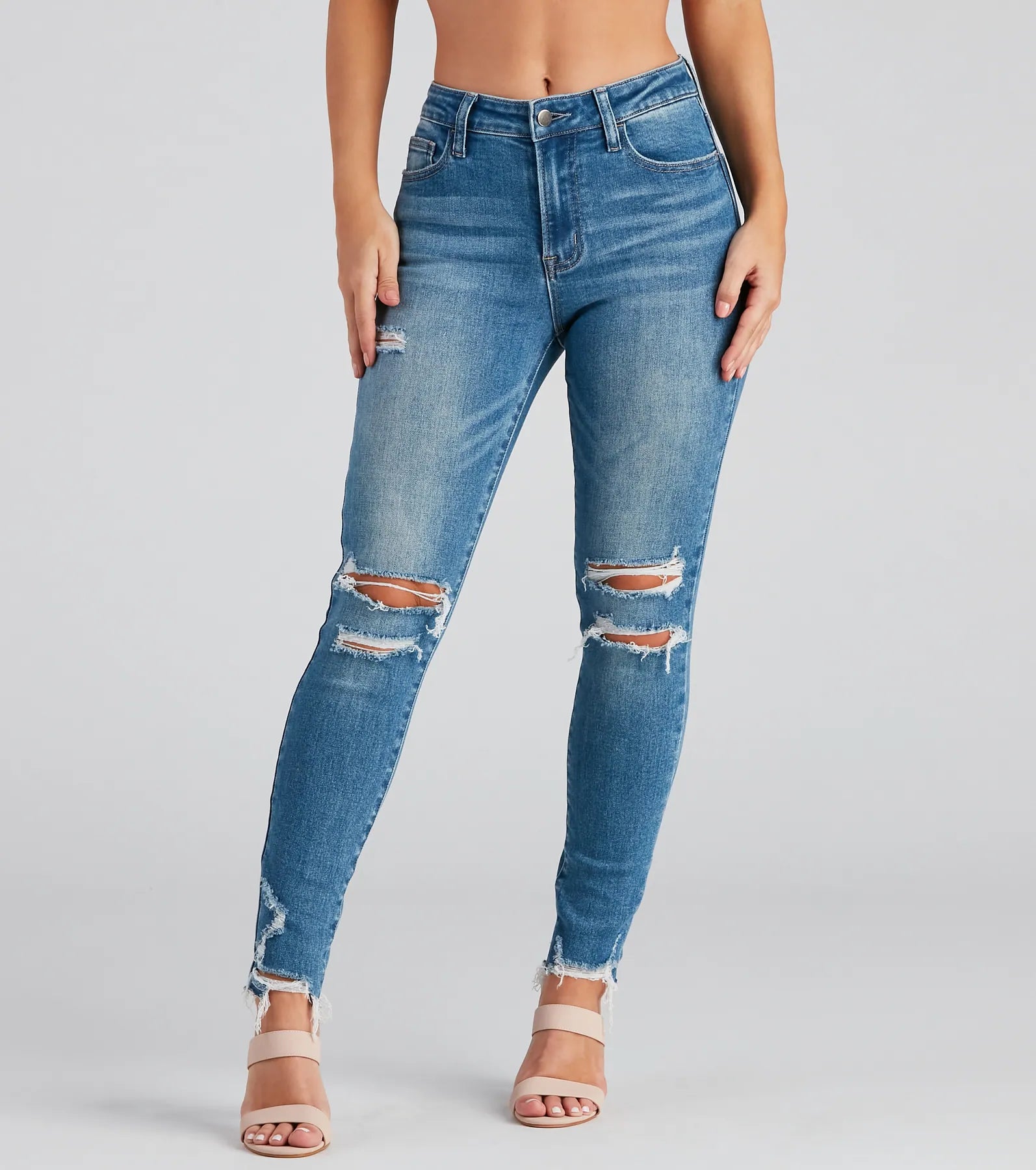 Harper Mid Rise Skinny Jeans By Windsor Denim