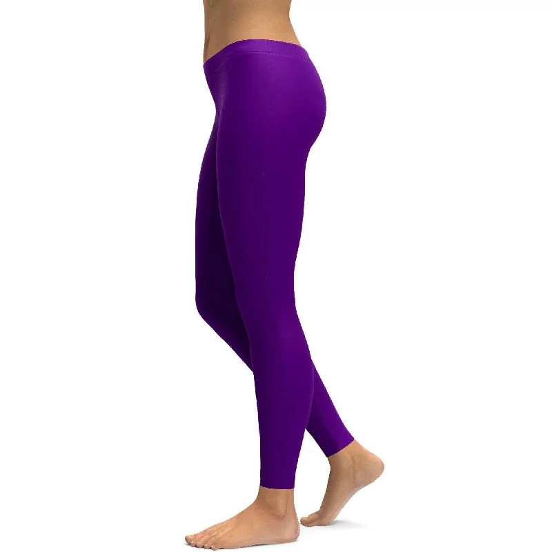 Solid Deep Purple Leggings