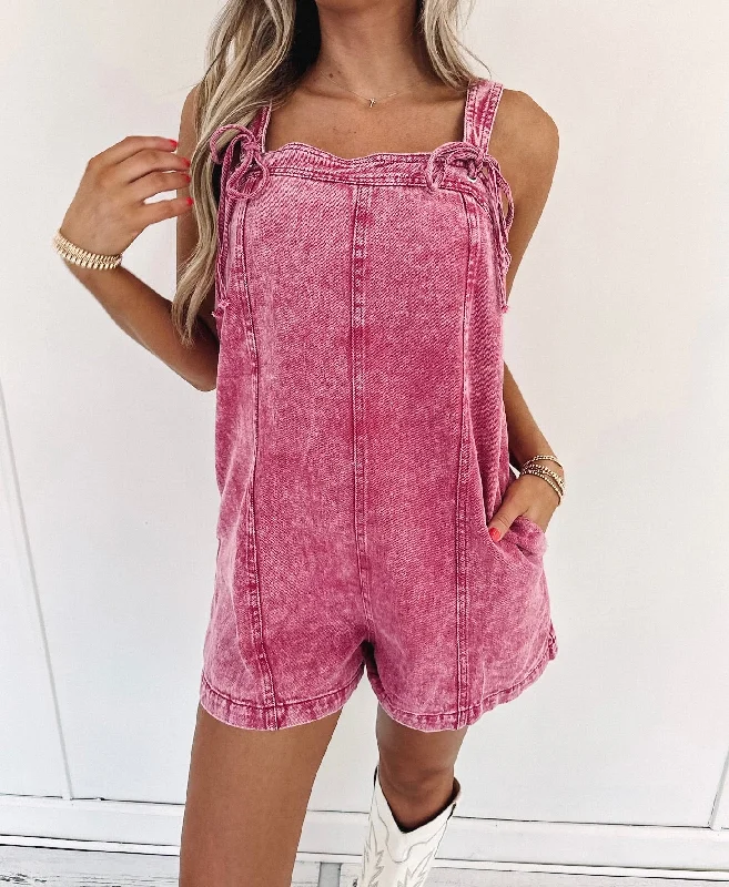 Cora Denim Romper