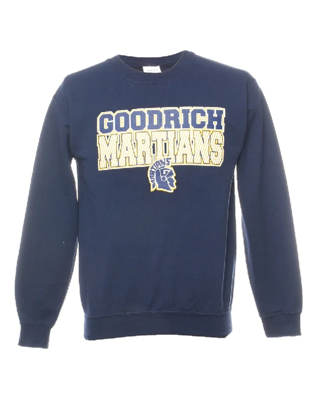 Navy & Yellow Goodrich Martians Printed Sweatshirt - S