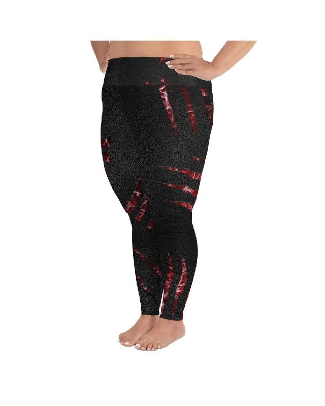 Ripped Flesh Plus Size Leggings