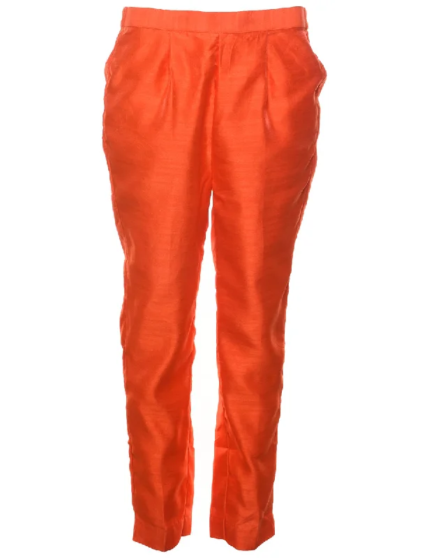 Tapered Orange Trousers - W24 L26