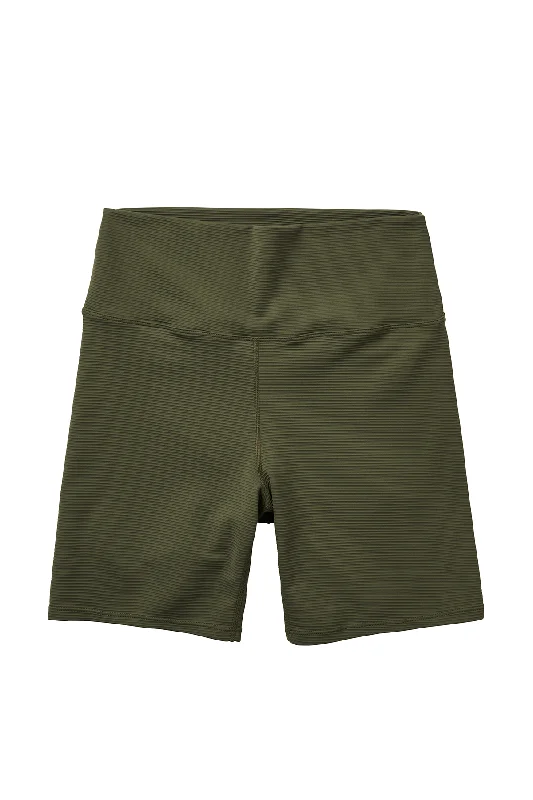 Women's Bike Shorts / Ribbed Fabric / Seaweed