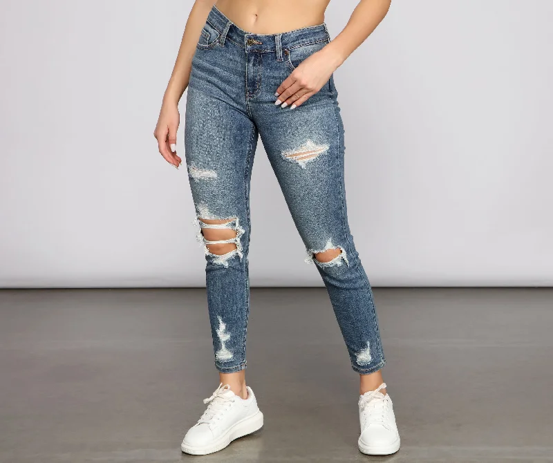 Josie Mid-Rise Cropped Skinny Jeans