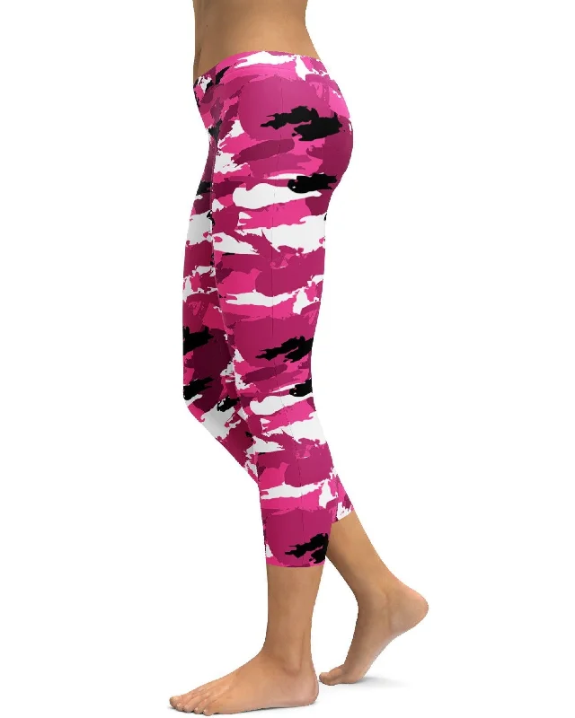 Pink Camo Capris