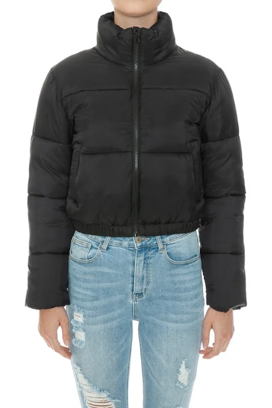 High Neck Nylon Puff Jacket