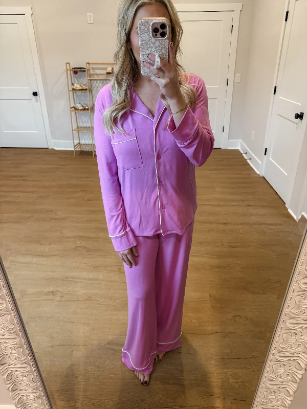 Cozy Cuddles Pajama Set - Bright Mauve