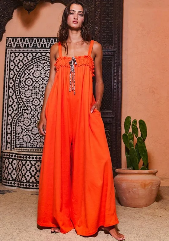 Changing Seasons Jumpsuit - Orange