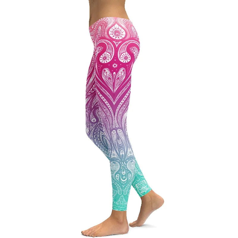 Bright Ornament Pattern Leggings