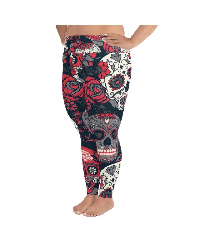 Pink Sugar Skull Plus Size Leggings