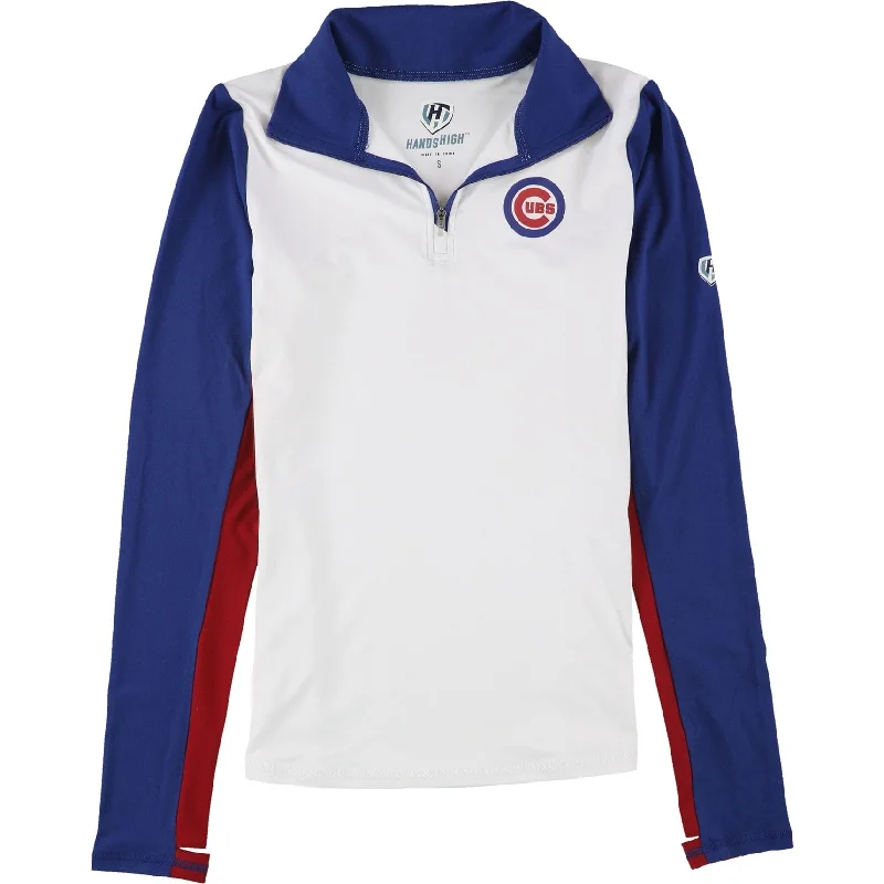 G-III Sports Womens Chicago Cubs Track Jacket Sweatshirt, White, Small