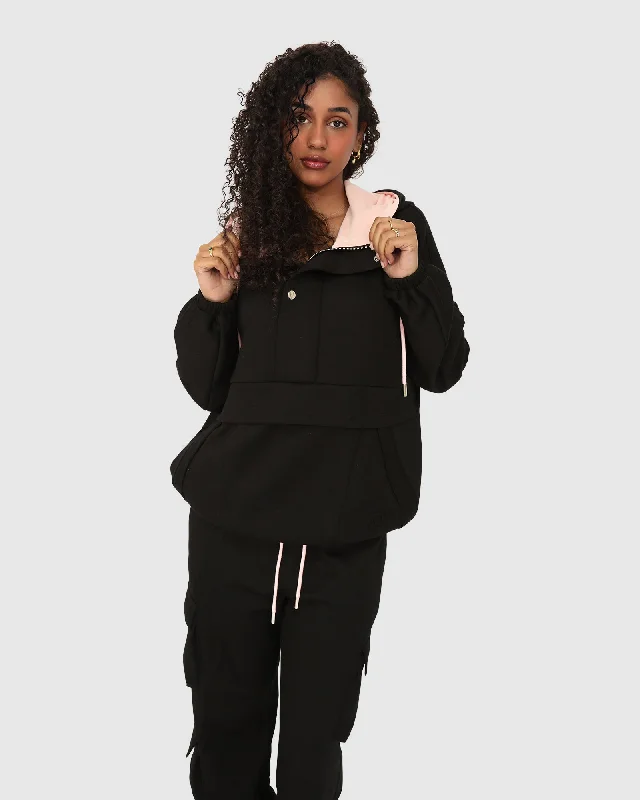 Best Of Me Panelled Hoodie - Black