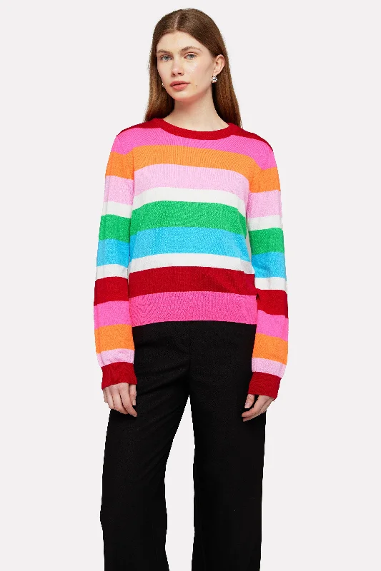 Wispr Multi Stripe Crewneck Sweater