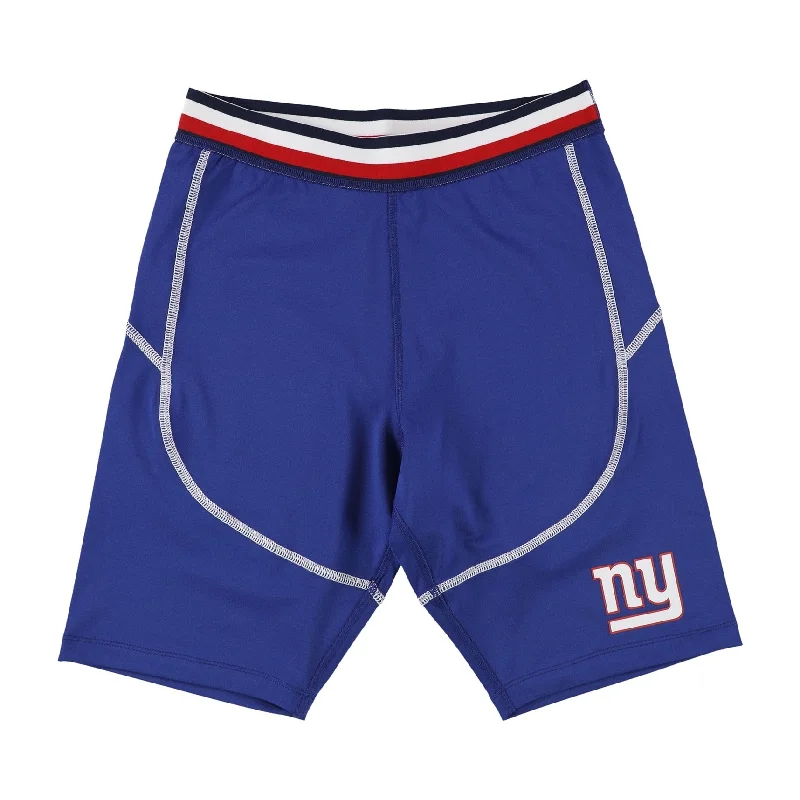 Tommy Hilfiger Womens New York Giants Athletic Compression Shorts, Blue, Small