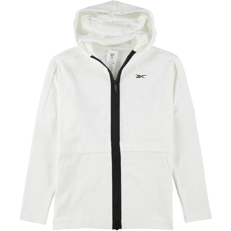 Reebok Womens QUIK Hoodie Sweatshirt, White, X-Small