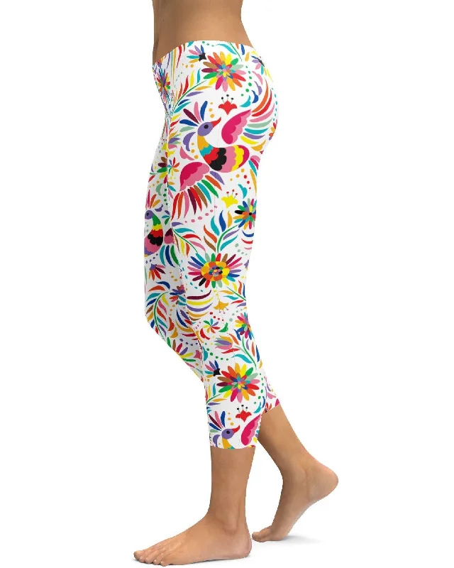 Mexican Colorful Light Pattern Capris