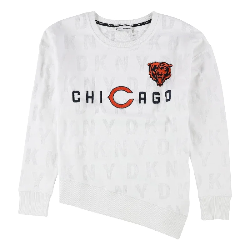 DKNY Womens Chicago Bears Sweatshirt, White, Small