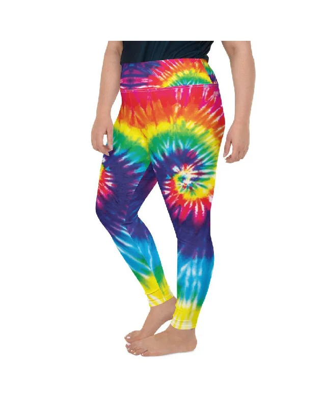 Tie Dye Swirl Plus Size Leggings