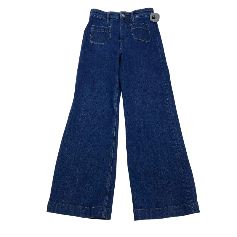 Jeans Straight By Paris Atelier In Blue Denim, Size: 2