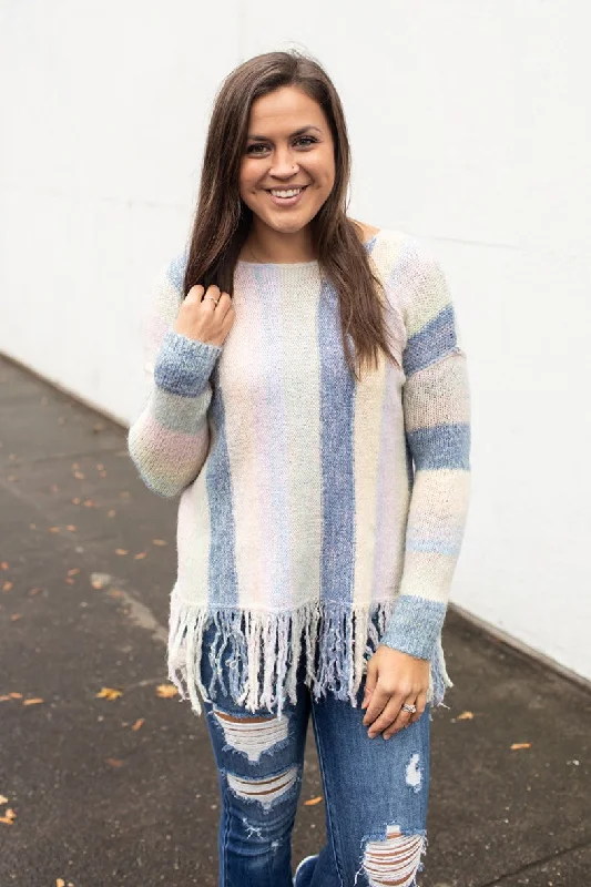 Blue Dreamy Fringe Sweater (SM-XL)