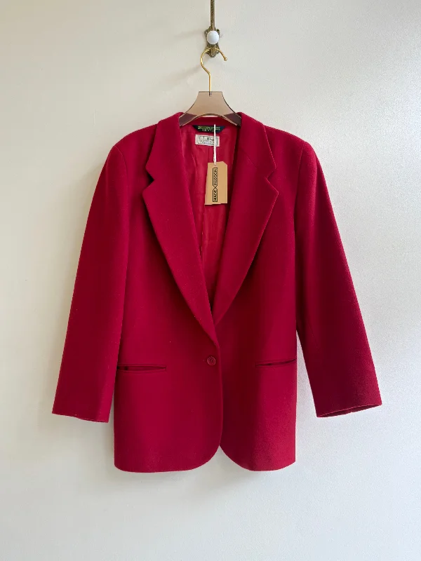 L.L. Bean | Cherry Red Wool Blazer (Vintage)