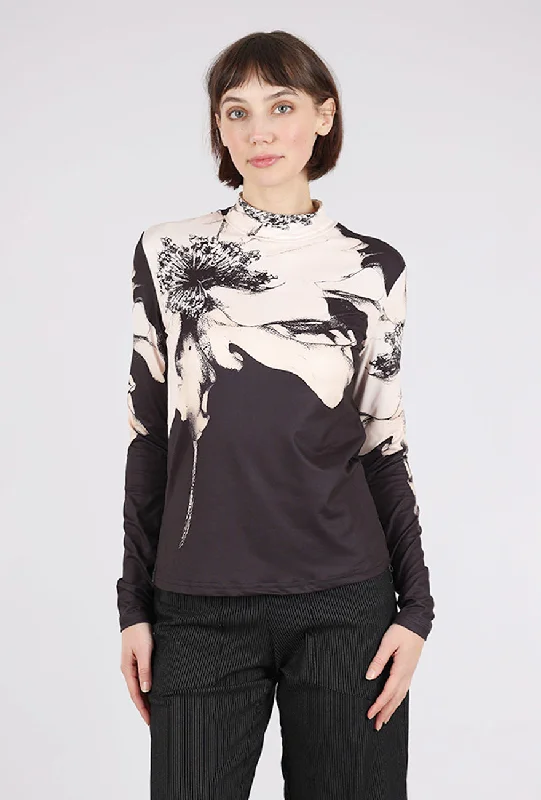 Keiko Slim Mock Top, White/Black