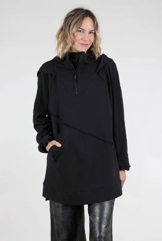 Very Cathleen Sweatshirt Tunic, Black